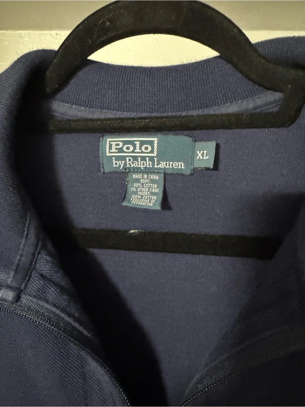 Ralph Lauren Full-Zip Navy Blue Jacket, Size XL.